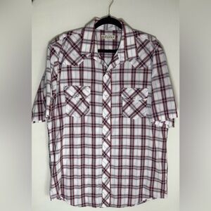 Roper short sleeve snap button shirt • Men’s XL